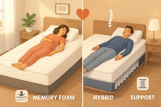 Memory Foam vs Hybrid Mattresses. Understanding The Difference and Choosing What's Best