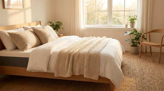 A how long does a memory foam mattress last in a beautifully styled bedroom
