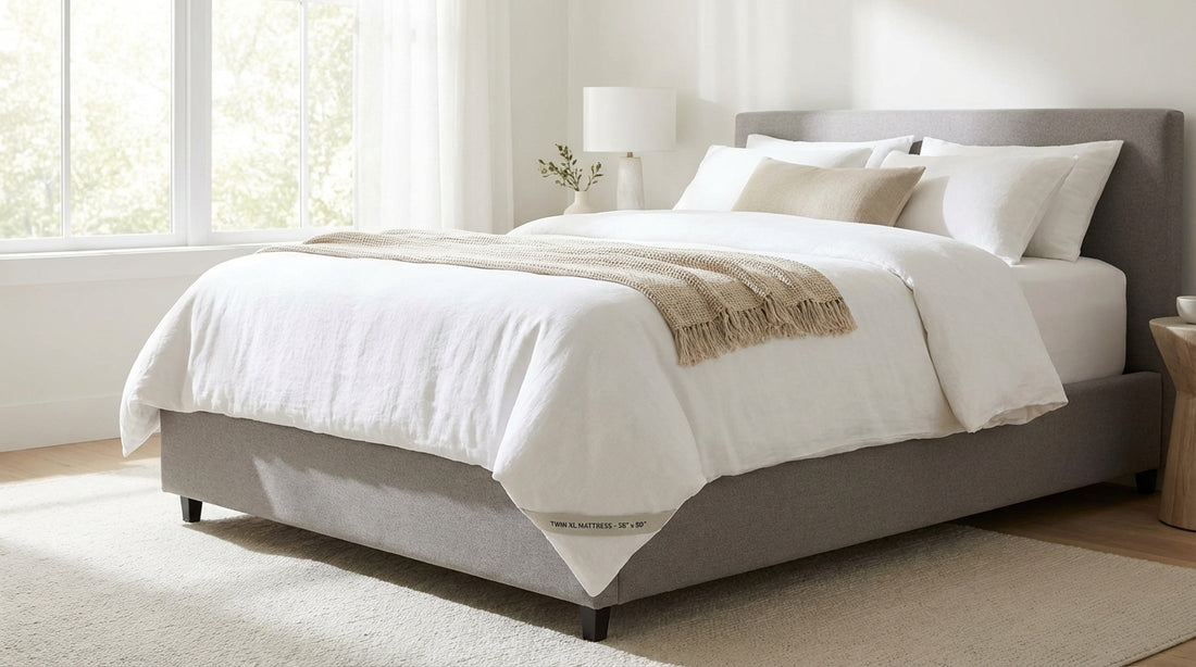 A what size is a twin xl mattress in a beautifully styled bedroom