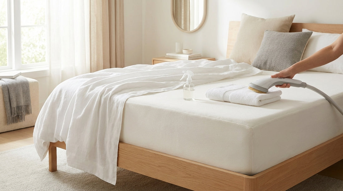 A how do you clean a mattress in a beautifully styled bedroom