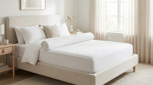A clean pee off mattress in a beautifully styled bedroom