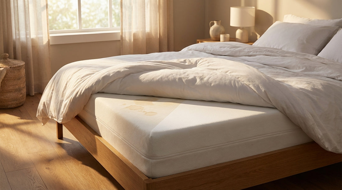 A clean mattress stains in a beautifully styled bedroom