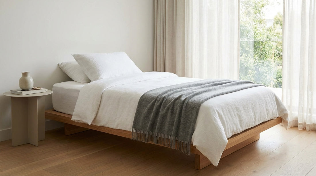 A how big is a twin mattress in a beautifully styled bedroom