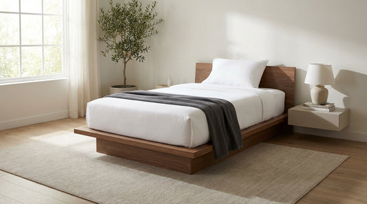 A how big is a twin size mattress in a beautifully styled bedroom