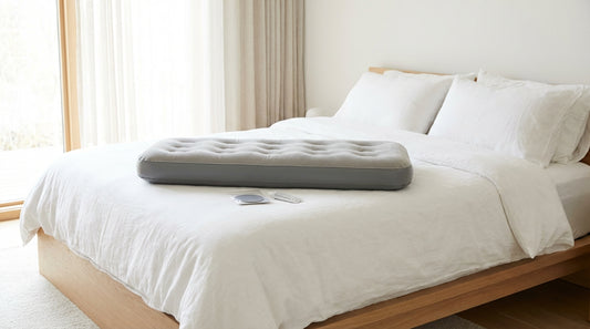 A fix a hole in an air mattress in a beautifully styled bedroom