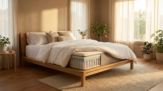 A what type of mattress is best for back pain in a beautifully styled bedroom