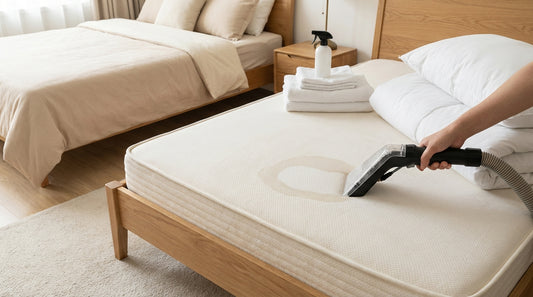 A remove pee stains from mattress in a beautifully styled bedroom