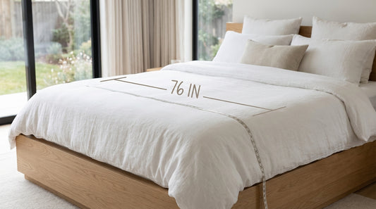A how wide is a king mattress in a beautifully styled bedroom