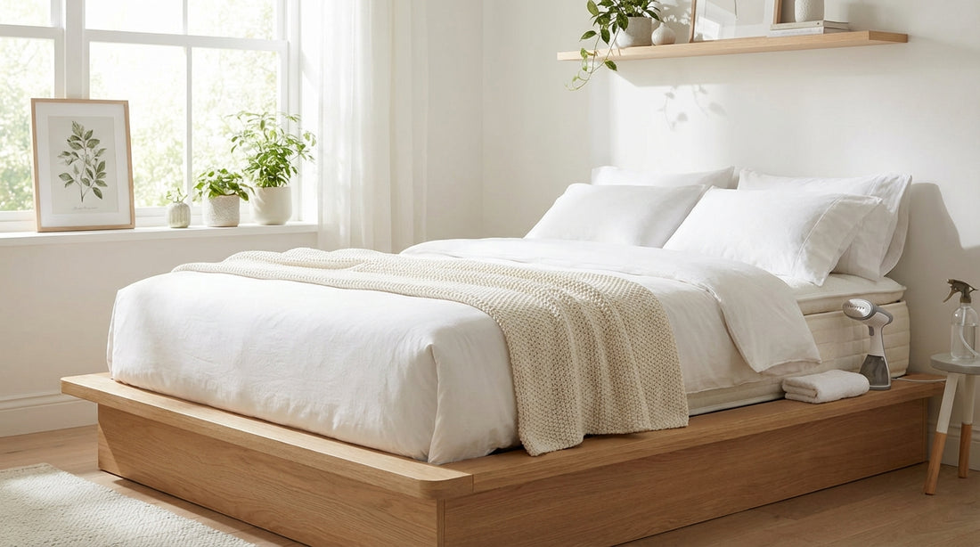 A get urine out of mattress in a beautifully styled bedroom