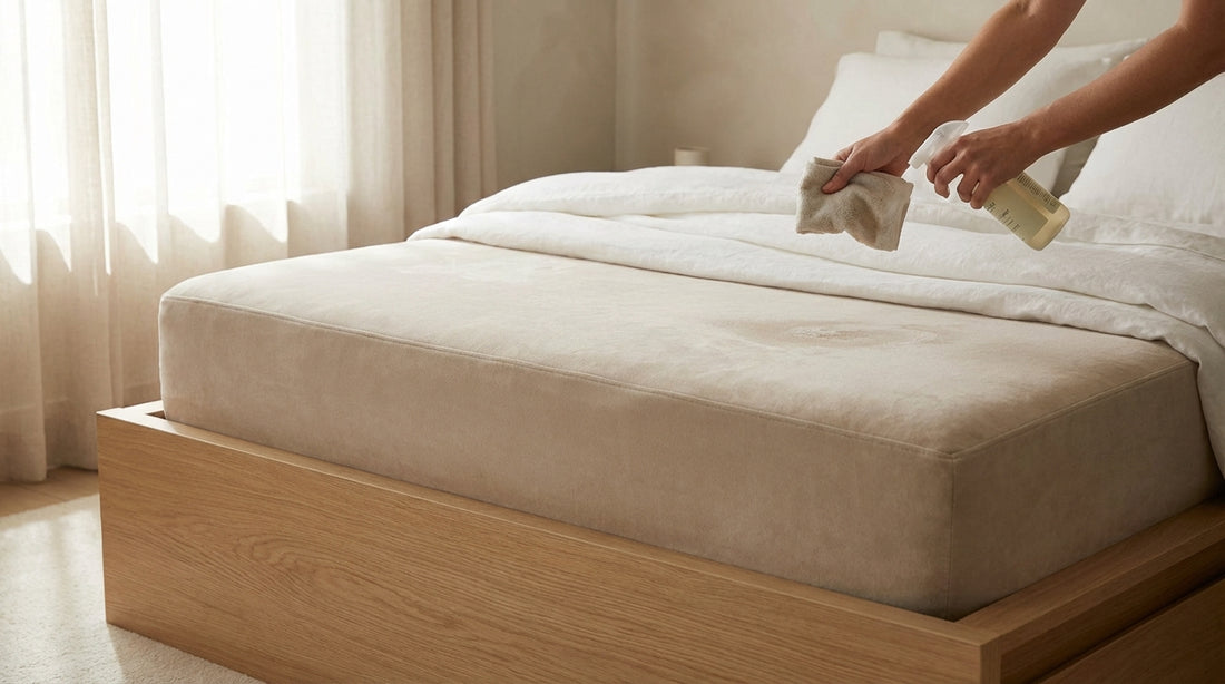 A remove stains from mattress in a beautifully styled bedroom
