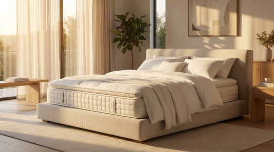 A how much is a mattress in a beautifully styled bedroom