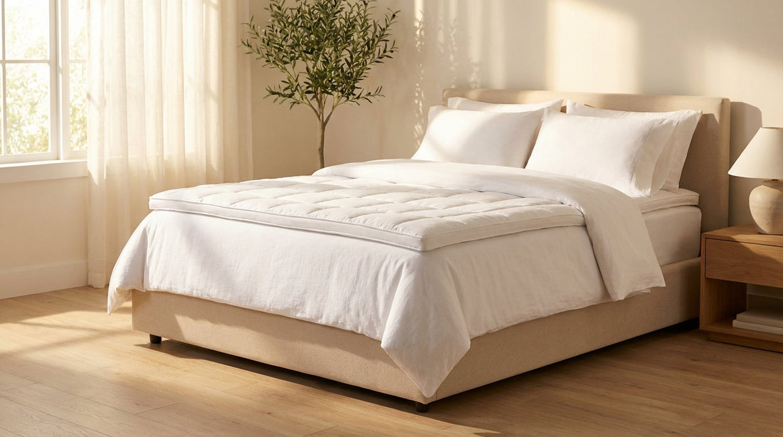 A can you wash a mattress topper in a beautifully styled bedroom