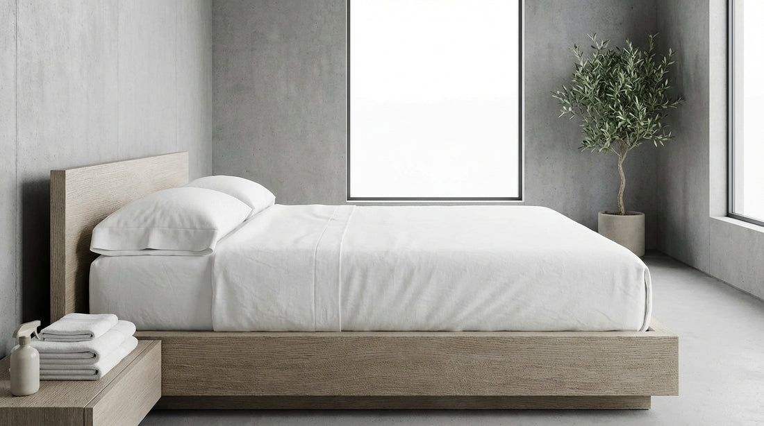 A get urine out of a mattress in a beautifully styled bedroom