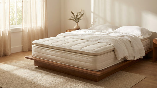 A what kind of mattress is best for back pain in a beautifully styled bedroom