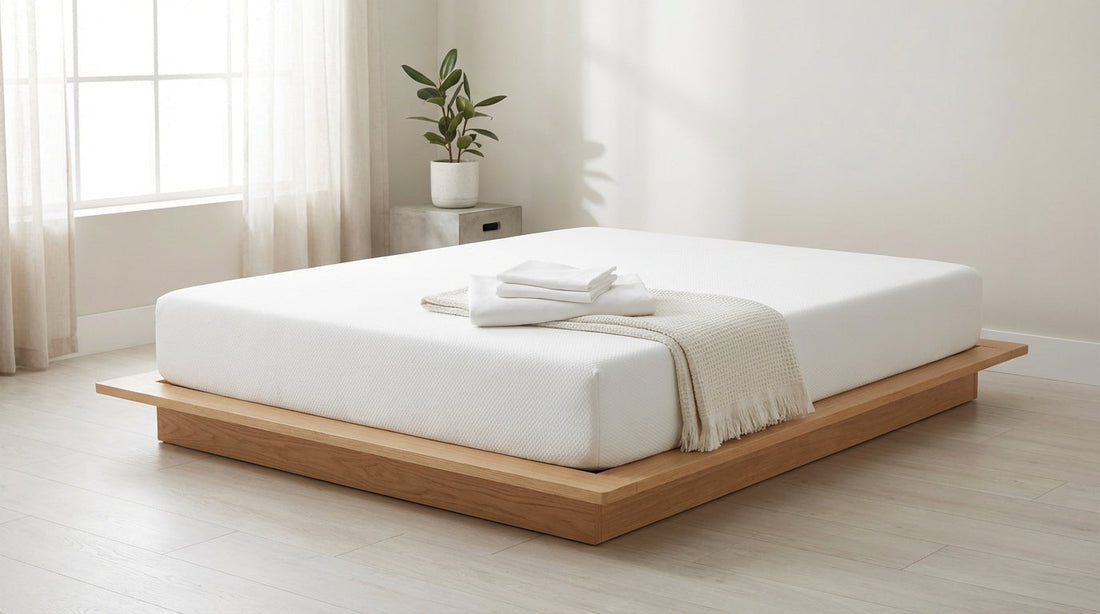 A clean mattress in a beautifully styled bedroom