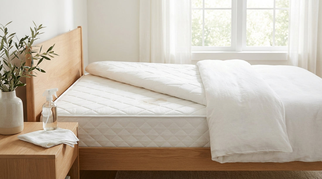 A get stains out of a mattress in a beautifully styled bedroom