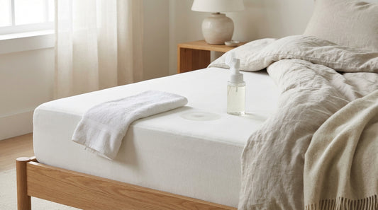 A get cat pee out of mattress in a beautifully styled bedroom