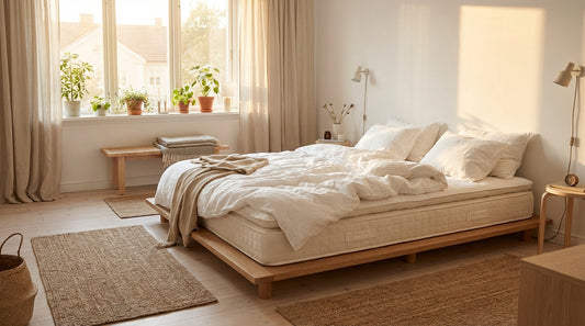 A when is the best time to buy a mattress in a beautifully styled bedroom