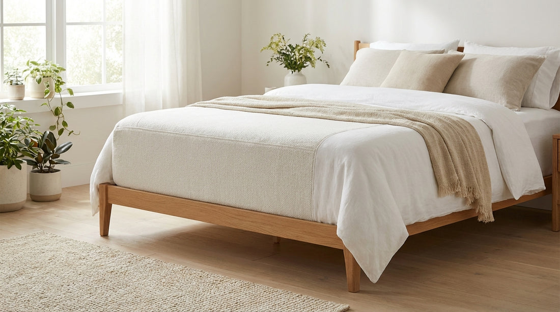 A what size is a full size mattress in a beautifully styled bedroom