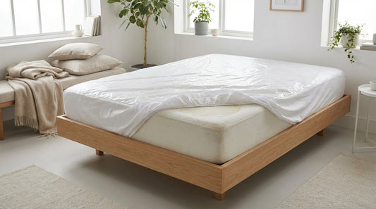 A the disadvantages of mattress protectors in a beautifully styled bedroom