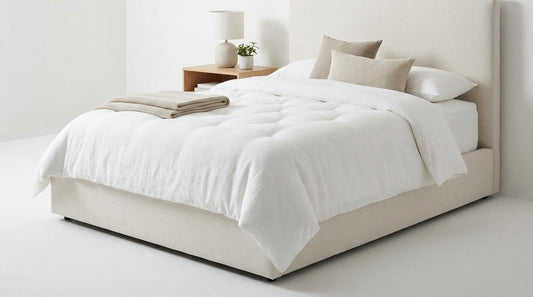 A where to buy saatva mattress in a beautifully styled bedroom