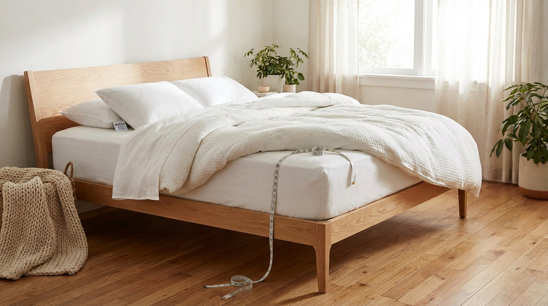 A how big is a queen mattress in a beautifully styled bedroom