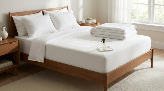 A get pee stains out of mattress in a beautifully styled bedroom