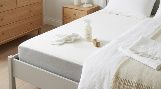 A remove mattress stains in a beautifully styled bedroom