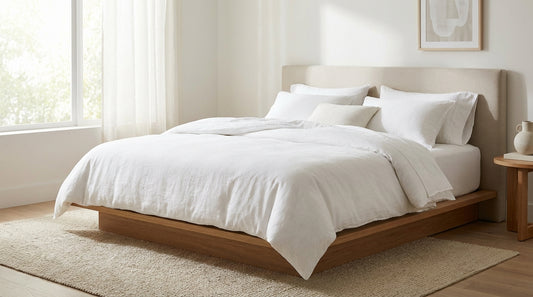 A how big is a king mattress in a beautifully styled bedroom