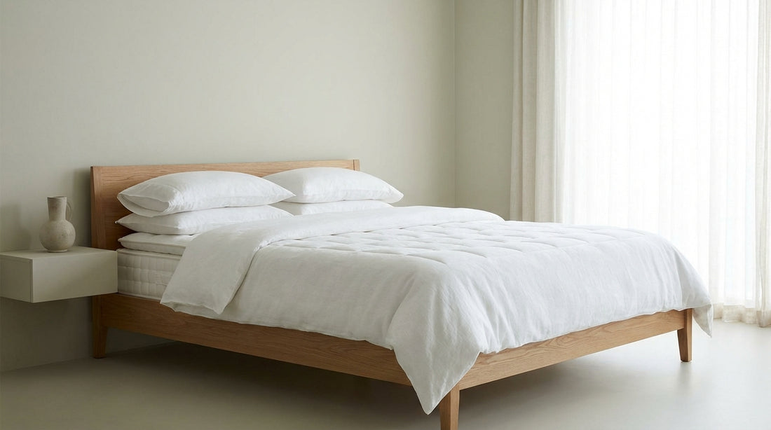 A buy a mattress in a beautifully styled bedroom