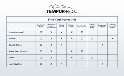 Tempurpedic Sheets TEMPUR-Breeze® Cooling Sheet Set mattress stores near me